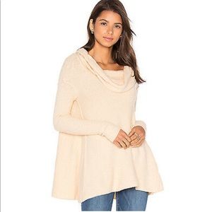 New Free People off the shoulder sweater in Cream